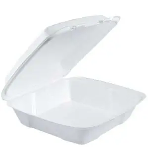  CR991 1-CMPT Hinged Container9x9x3 150 CT