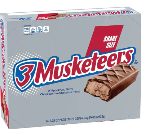 3 Musketeers 2 Bar King Size 24-3.28oz