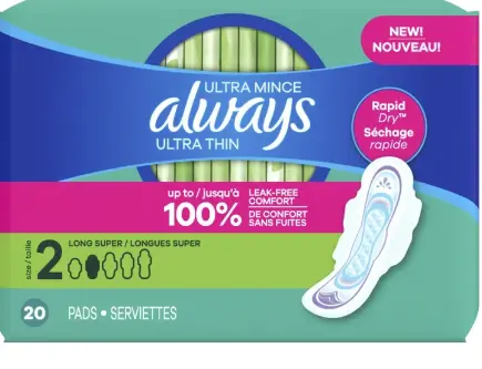 Always Ultra Thin Size 2 6-20 CT