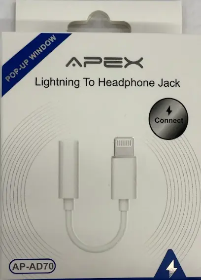 Apex AP-AD70 Lighting Headphone Adapter