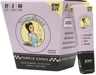 Blazy Susan Purple Cones King Size 3pk