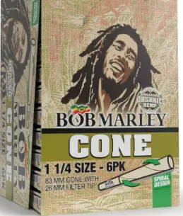 Bob Marley Cone Organic 1 1/4 - 6Pck