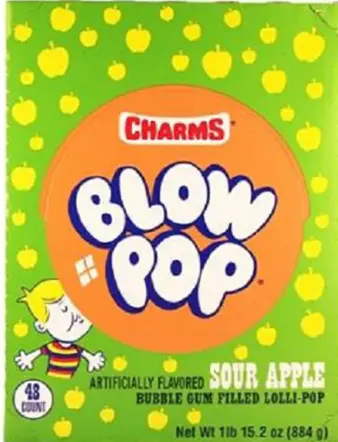 Charms Blow Pop Sour Apple 48-0.65oz