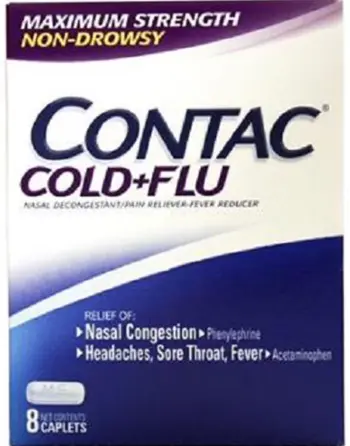 Contac Cold & Flu Day Caplets 8ct - Single Pack