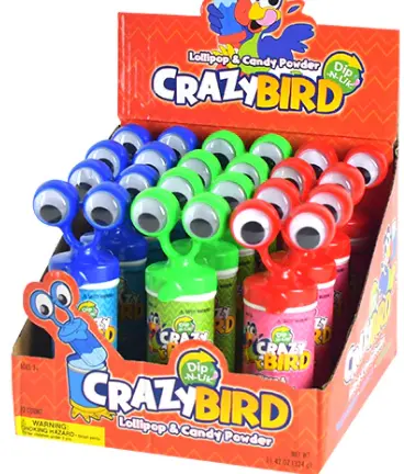 Crazy Bird Lollipop Candy Powder 12-11.42oz