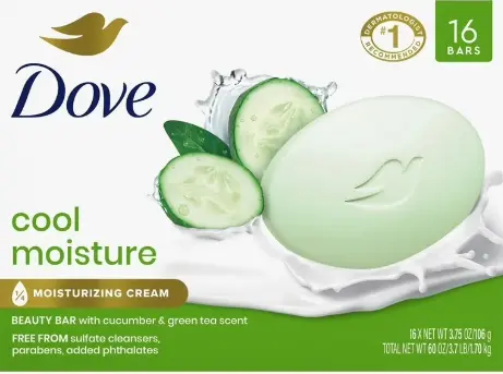 Dove Soap Go Fresh Cucumber 4-100g 4-Pack