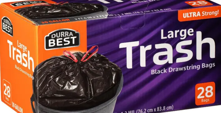 Durra Best BLK Drawstring 28-30 Gal