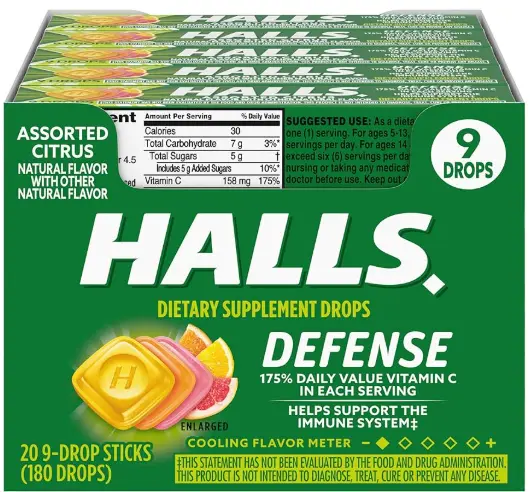 Halls Defense Citrus 20-9 Drops