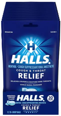 Halls Menthol Lyptus 12-30ct