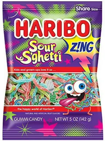 Haribo Sour S'ghetti Gummy Candy 12-5oz