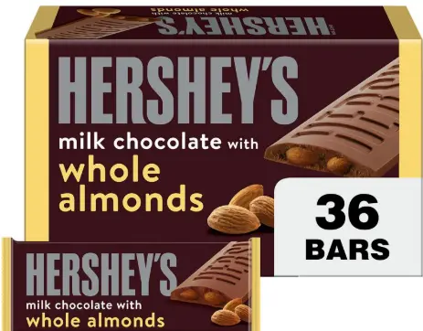 Hershey Milk Chocolate W Almonds 36-1.45oz