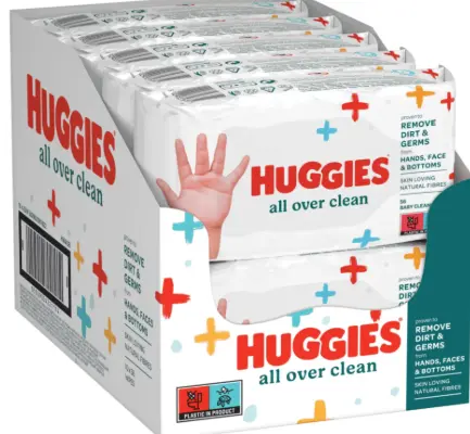 Huggies All Over Clean 10-56ct