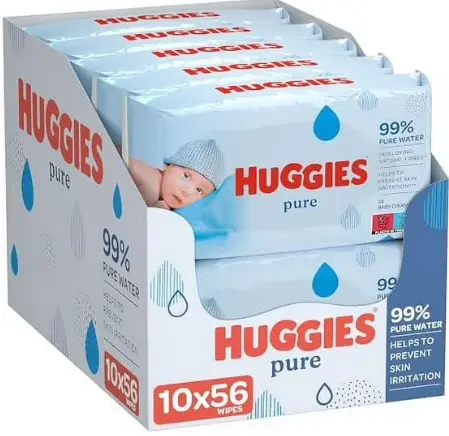 Huggies Wipes Pure 10-56ct