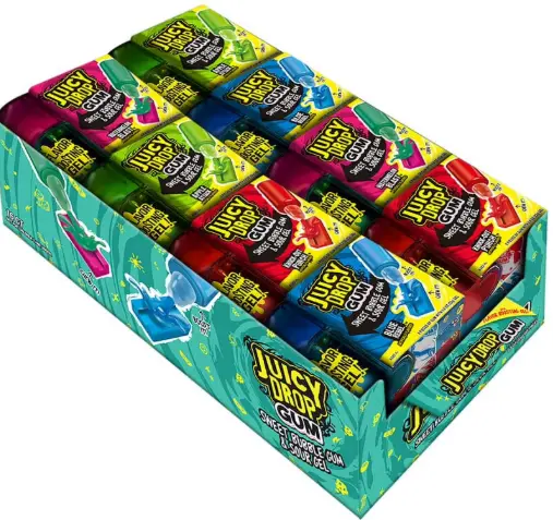Juicy Drop Gum Sweet Sour Bubble Gum 16-2.5oz