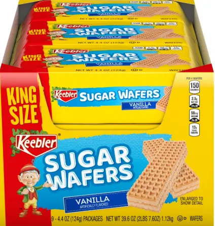 Keebler Sugar Wafers Vanilla King Size 9-4.4oz