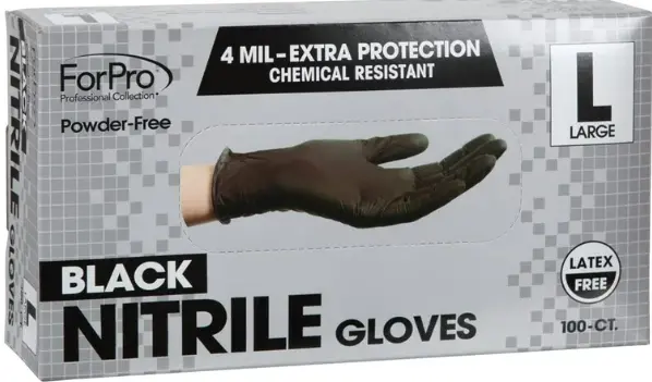 Kitchmart Nitrile Black Powder Free Gloves M