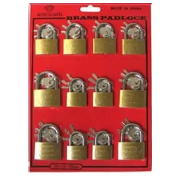 Lockman Brass Padlock 30-35-40mm 12ct