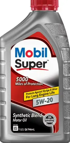 MOBIL - SUPER 5000 Synthetic Blend 5W20 Motor Oil 6/1 Qt