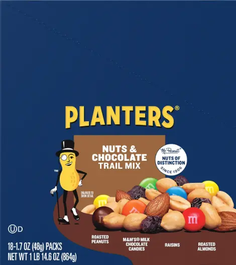 Planters Chocolate Trail Mix 18-1.7oz