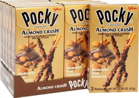 Pocky Almond Crush Chocolate Covered Sticks 10-2.47