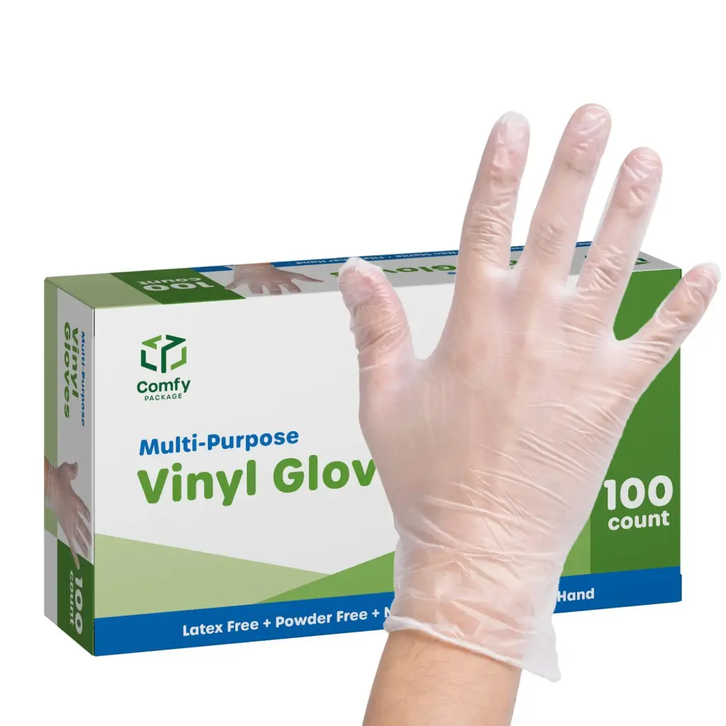 Gloves Vinyl Clear 100 CT M