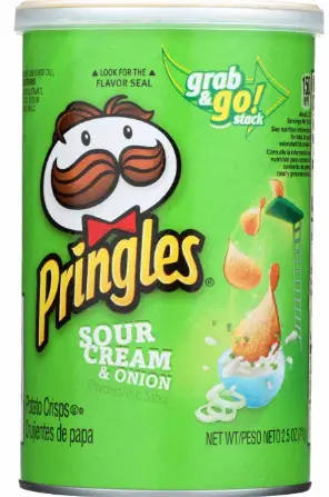 Pringles Medium Sour Cream and Onion 12-2.5 Oz