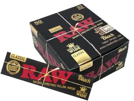 Raw Black King Size Wide 50ct