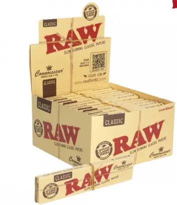 Raw Classic Connoisseur King Slim + Tips 24ct