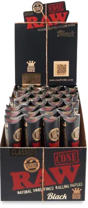 Raw Cone Classic Black 32-3pk