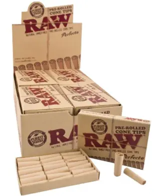 Raw Pre Rolled Cone Tips Perfecto 20ct