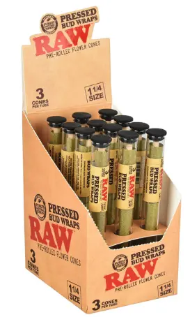 Raw Pressed Bud Wraps King Size 12ct