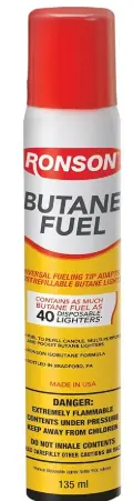 Ronson Butane Fuel 2.67 oz - Single