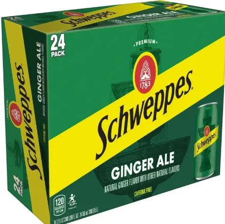 Schweppes Ginger Ale Can 24-12 Oz