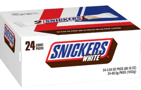 Snickers White King Size 24-2.84 Oz