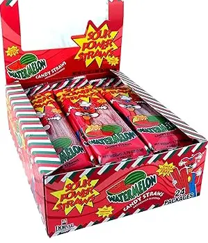 Sour Power Straws Strawberry 24-1.75oz