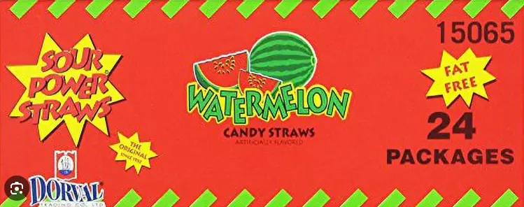 Sour Power Straws Watermelon 24-1.75oz