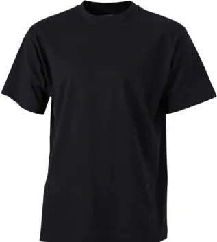 Top Cotton Black R-Neck Shirts - M 6 Pk