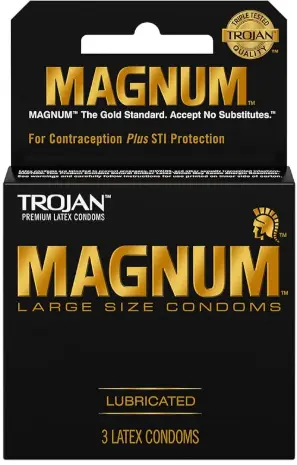 Trojan Magnum Large Lubricated 6-3ct