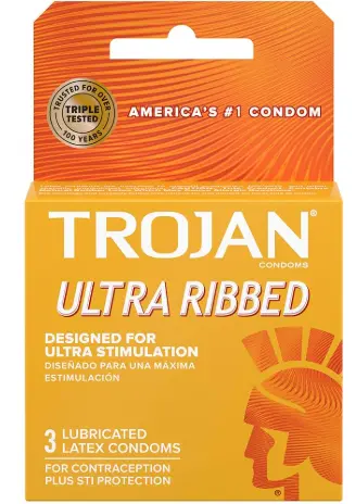 Trojan Ultra Ribbed 6-3ct