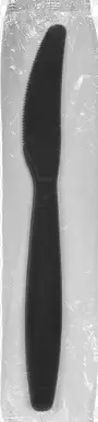 Wrapped Single Knives Black 1000 Pcs