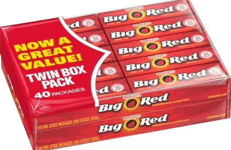 Wrigleys Twin Pack Big Red 40-5 Stick