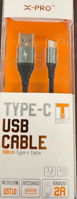 X-Pro UST10 IPhone Type-C Usb Cable 100cm