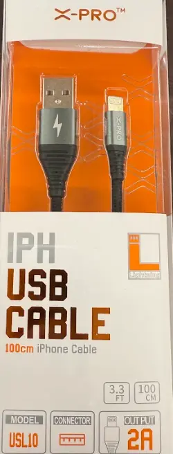 X-Pro USL10 IPhone Usb Cable 100cm Premium Quality