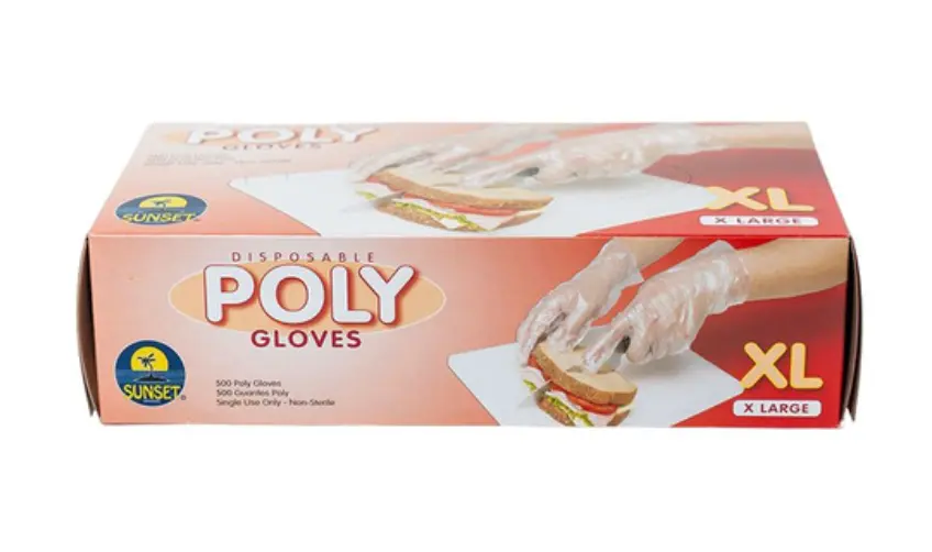 POLY GLOVES MEDIUM 