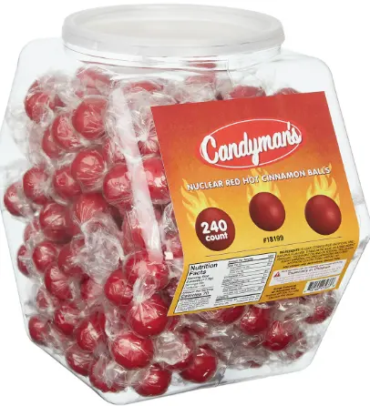[Candyman Red Hot Cinnamon Jar 150 CT] Candyman Red Hot Cinnamon Jar 150 CT