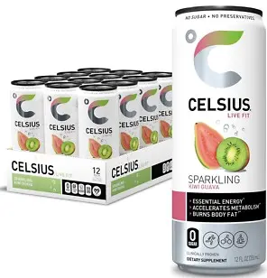 [Celsius 12 oz - Sparkling Kiwi Guava] Celsius 12 oz - Sparkling Kiwi Guava