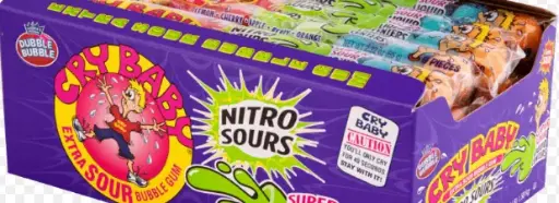 [Cry Baby Gum Nitro Sours 24-2.32oz] Cry Baby Gum Nitro Sours 24-2.32oz