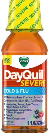 [Dayquil Cold Flu Multi-Symptom Relief Liquid 8oz] Dayquil Cold Flu Multi-Symptom Relief Liquid 8oz