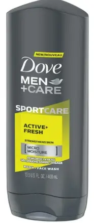 [Dove Men Body Wash Active Fresh 400ml] Dove Men Body Wash Active Fresh 400ml 6 - Pack