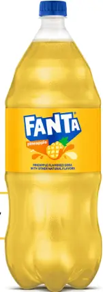 [Fanta Pineapple 2 Liter (Deposit Included)] Fanta Pineapple 2 Liter (Deposit Included)